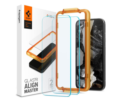 Szkło i folia ochronna SPIGEN Alm Glas.Tr 2-Pack do Google Pixel 8a 5G Clear AGL07464